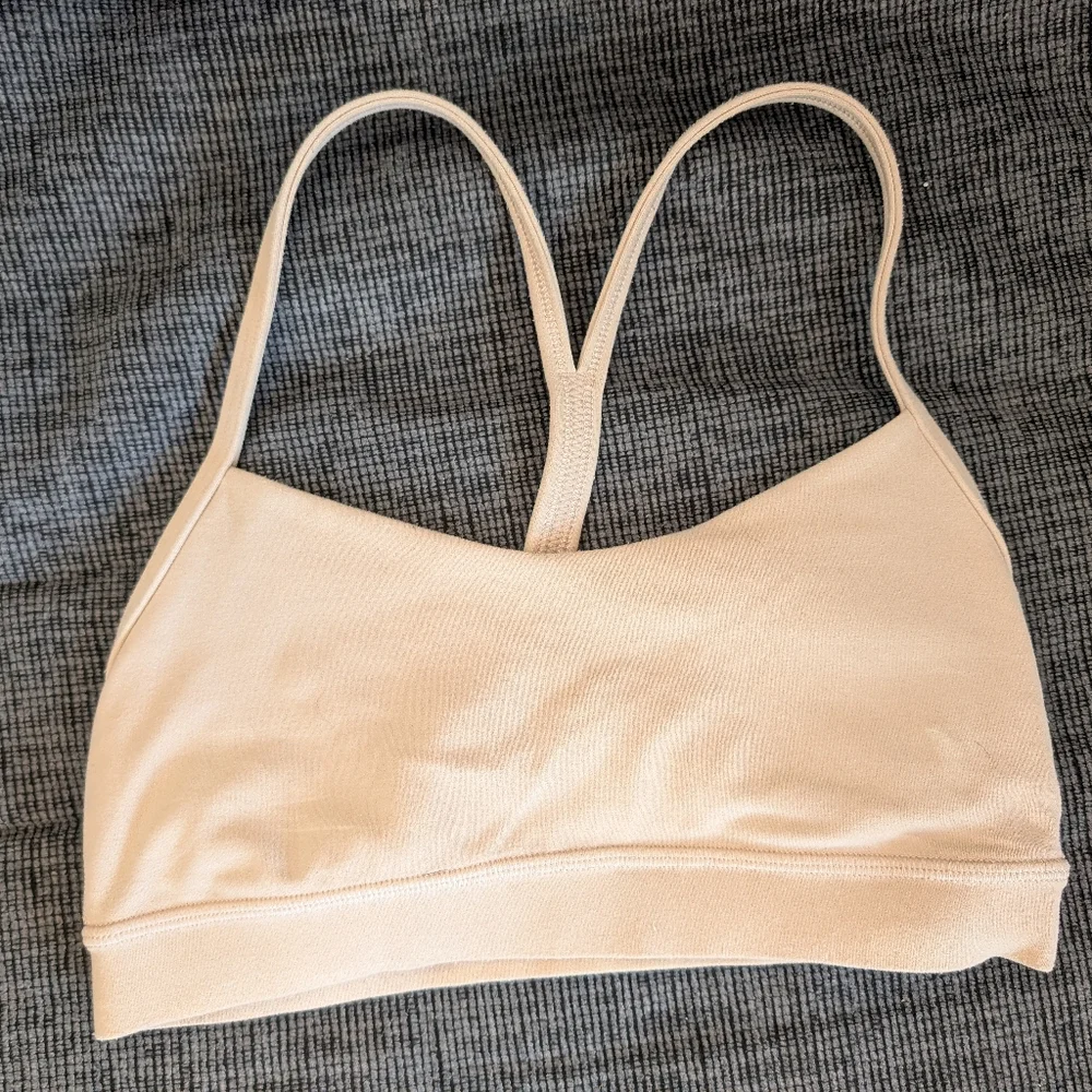Lululemon Flow Y Bra Neutral Size 4 - Picture 1 of 2